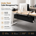 Under-Desk Cable Management Tray